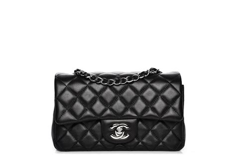 chanel rectangular flap quilted diamond mini black outfits|fashionphile Chanel flap.